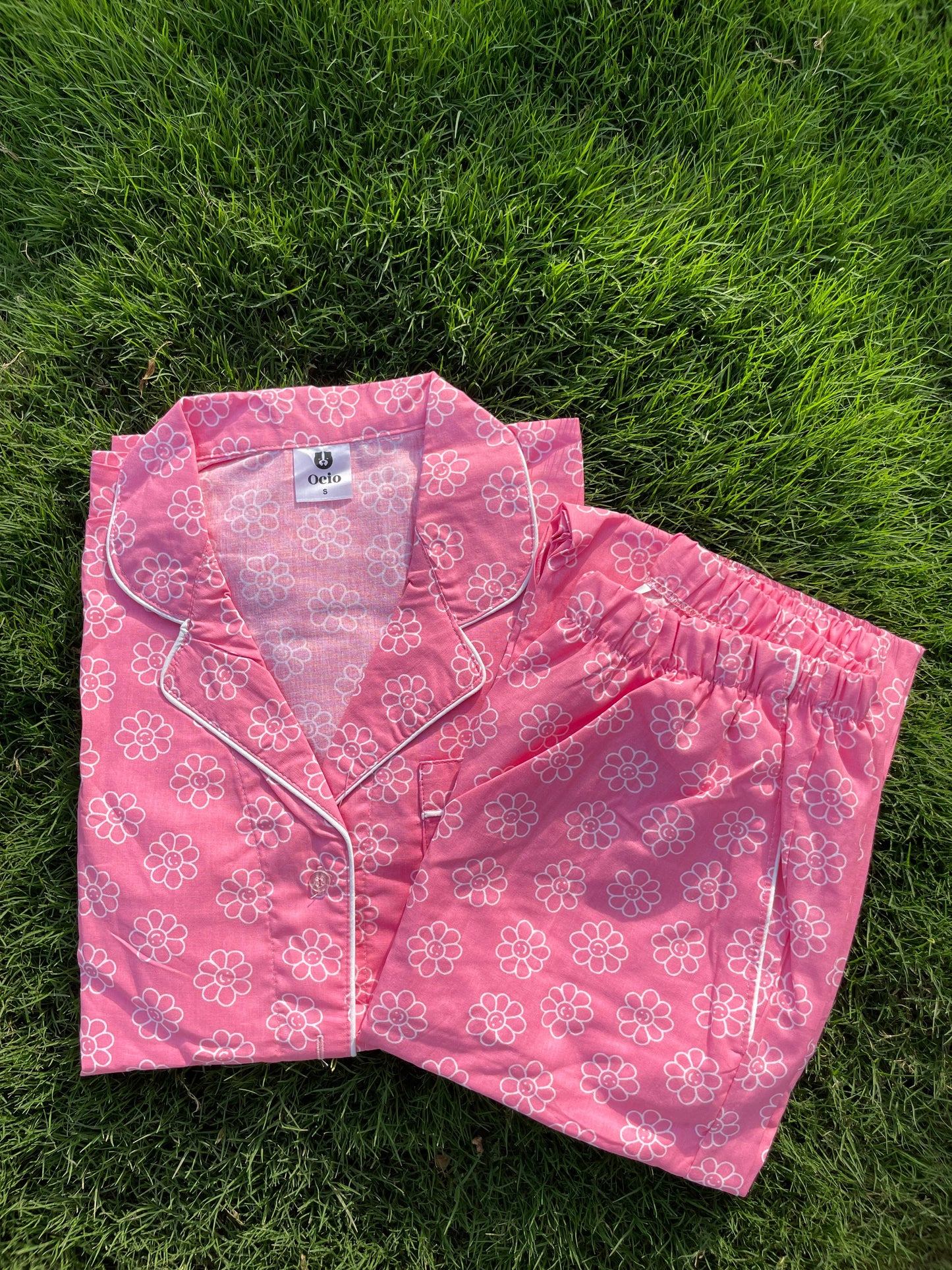 Pink Flowers Maternity PJ - MT40