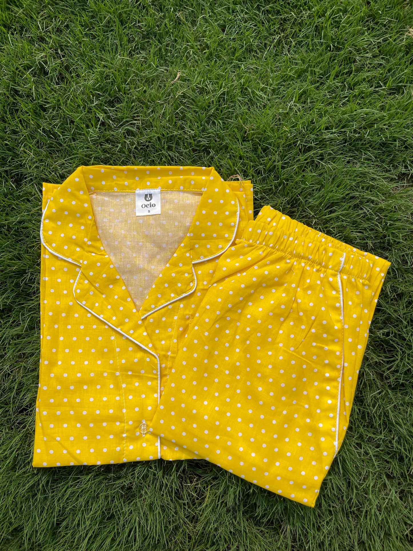 Half Sleeves Yellow Polka - HPJ1