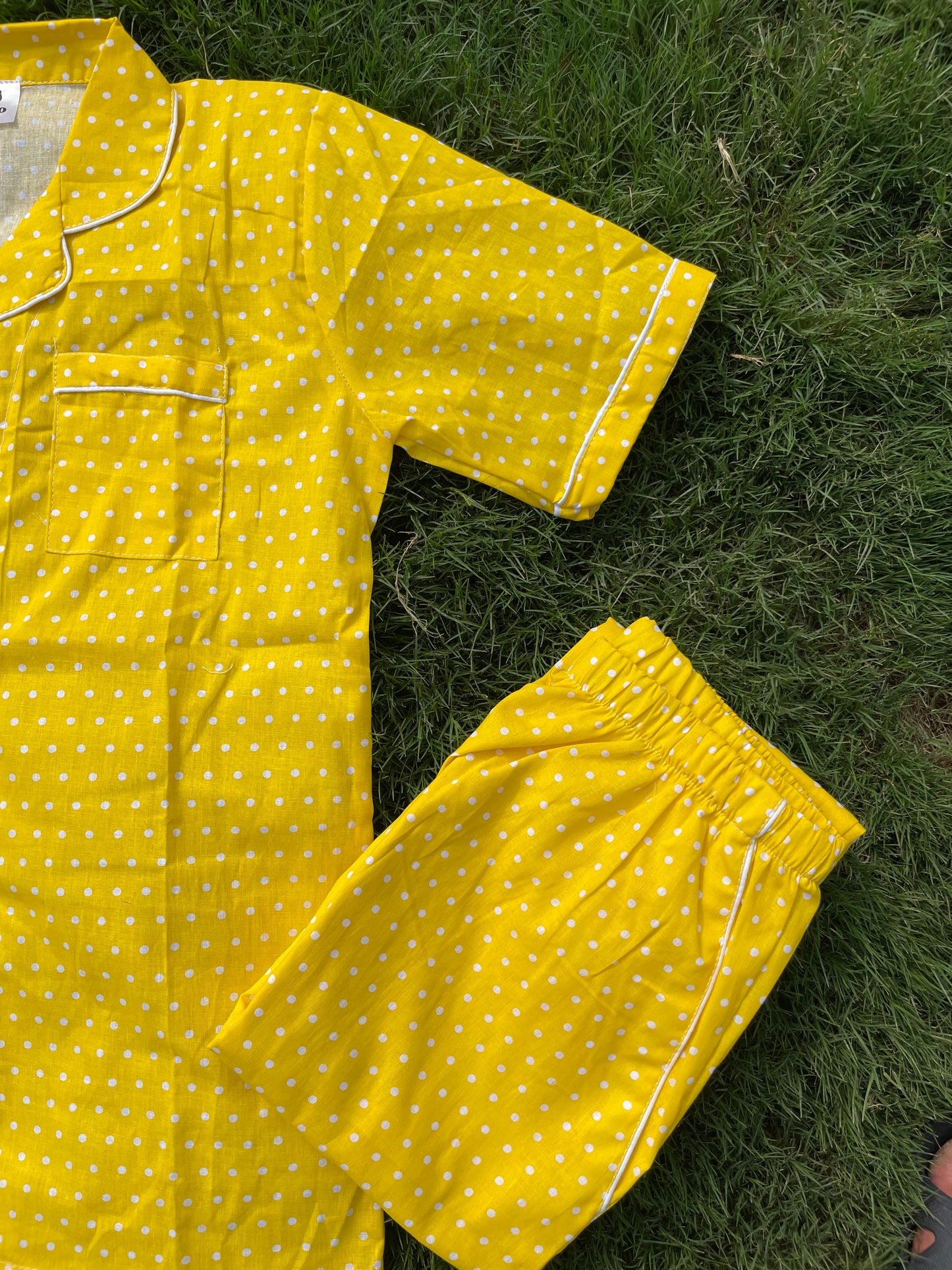 Half Sleeves Yellow Polka - HPJ1
