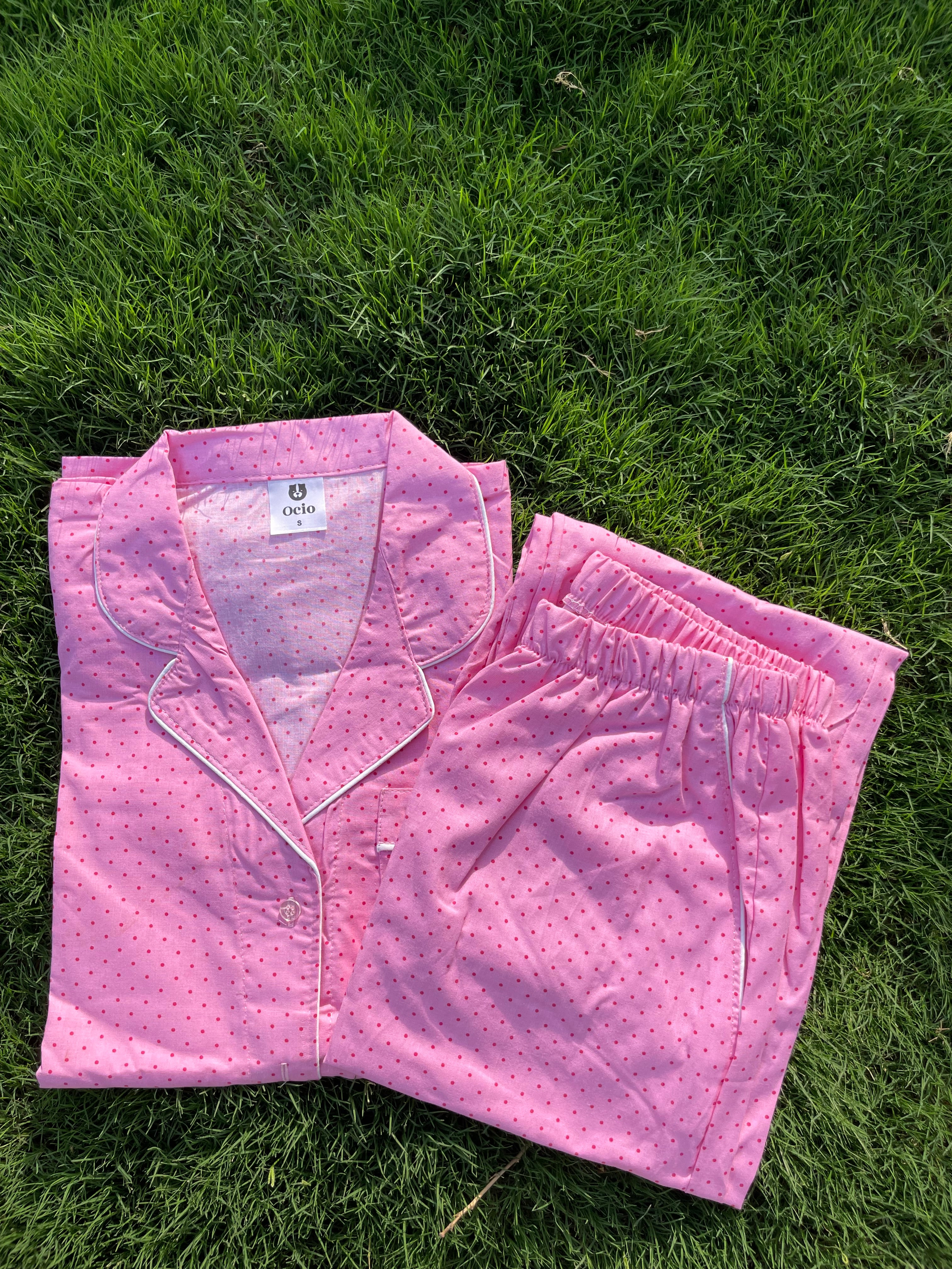Light Pink Polka - WPJ350