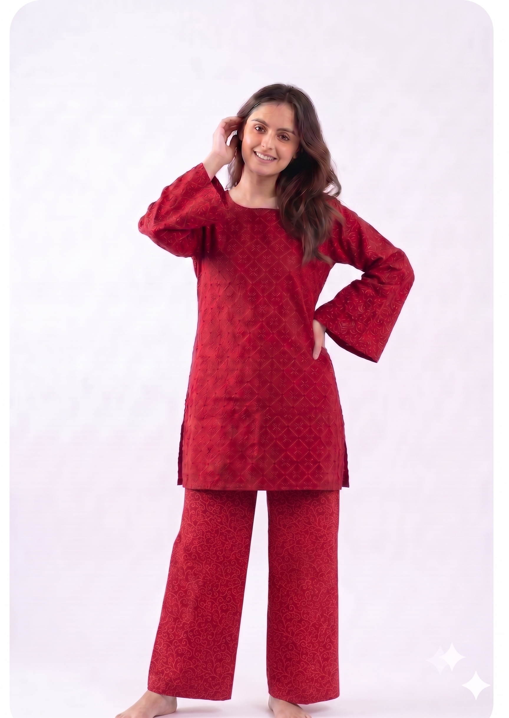 Red Embroided - CW75