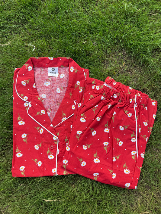 Half Sleeves Red Rose - HPJ125