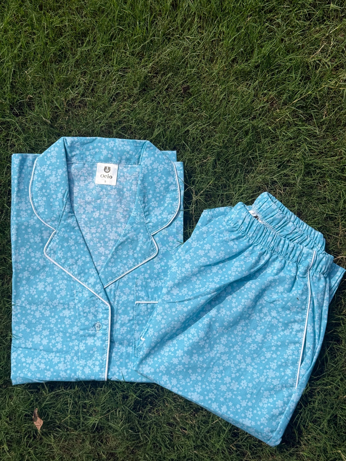 Teal Flowers - WPJ800