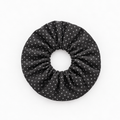 Polka Dot Black Scrunchie