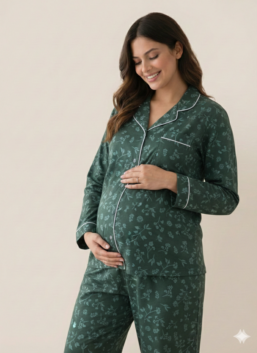 Leafy Maternity PJ - MT75