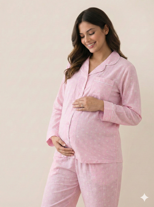 Pink Rose Maternity PJ - MT70