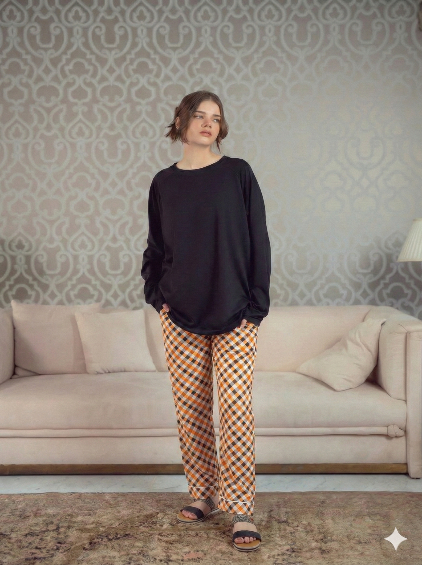 Orange Chequered - T2