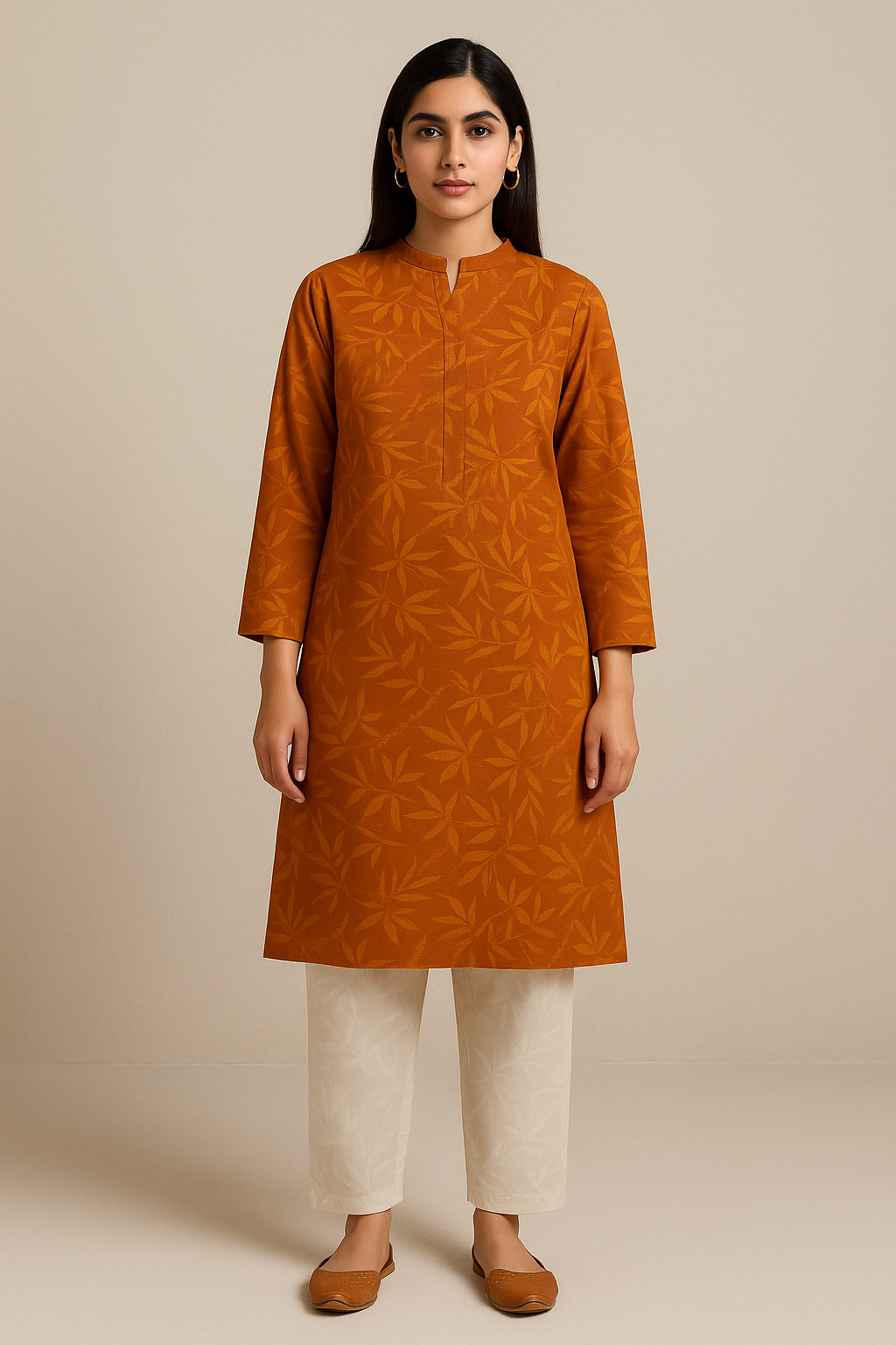 Brown Leaves Unstitched - UF7