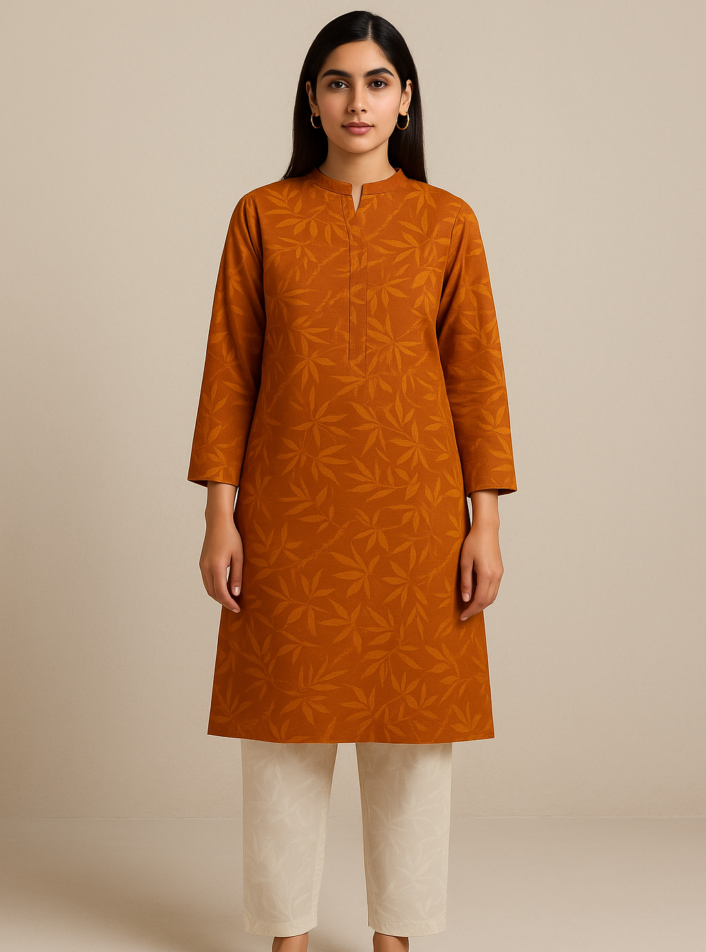 Brown Leaves Unstitched - UF7