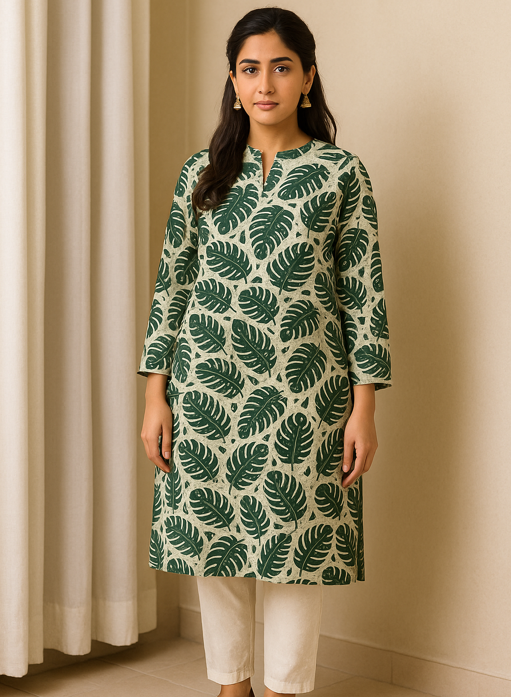 Green Leaves Unstitched - UF8