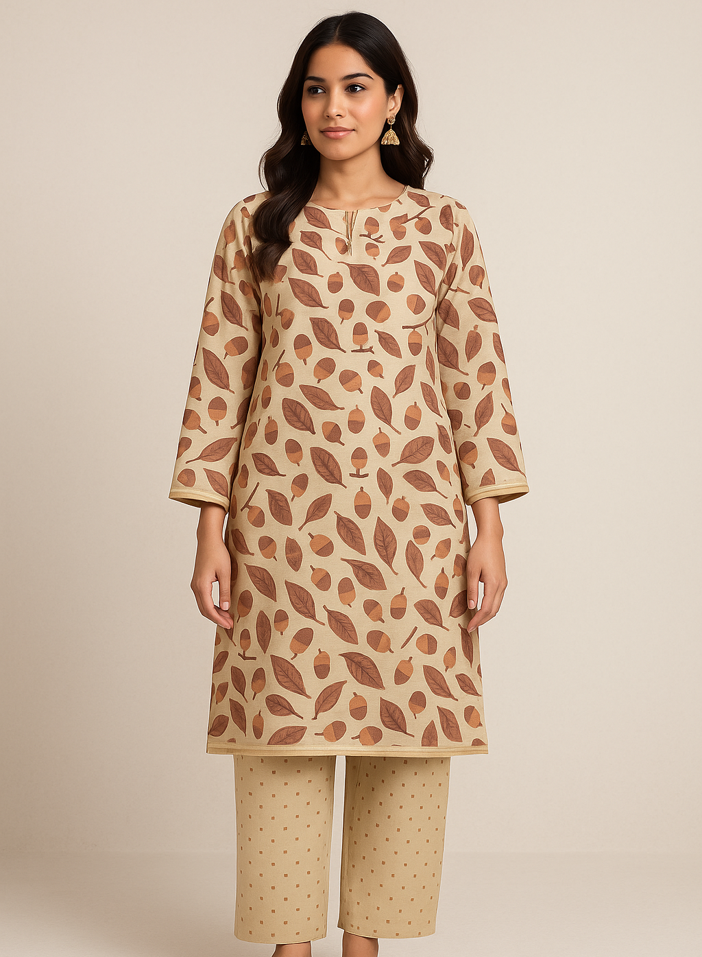 Brown Petals Unstitched - UF13