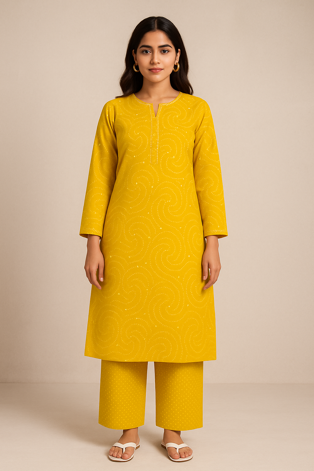 Yellow Circles Unstitched - UF14