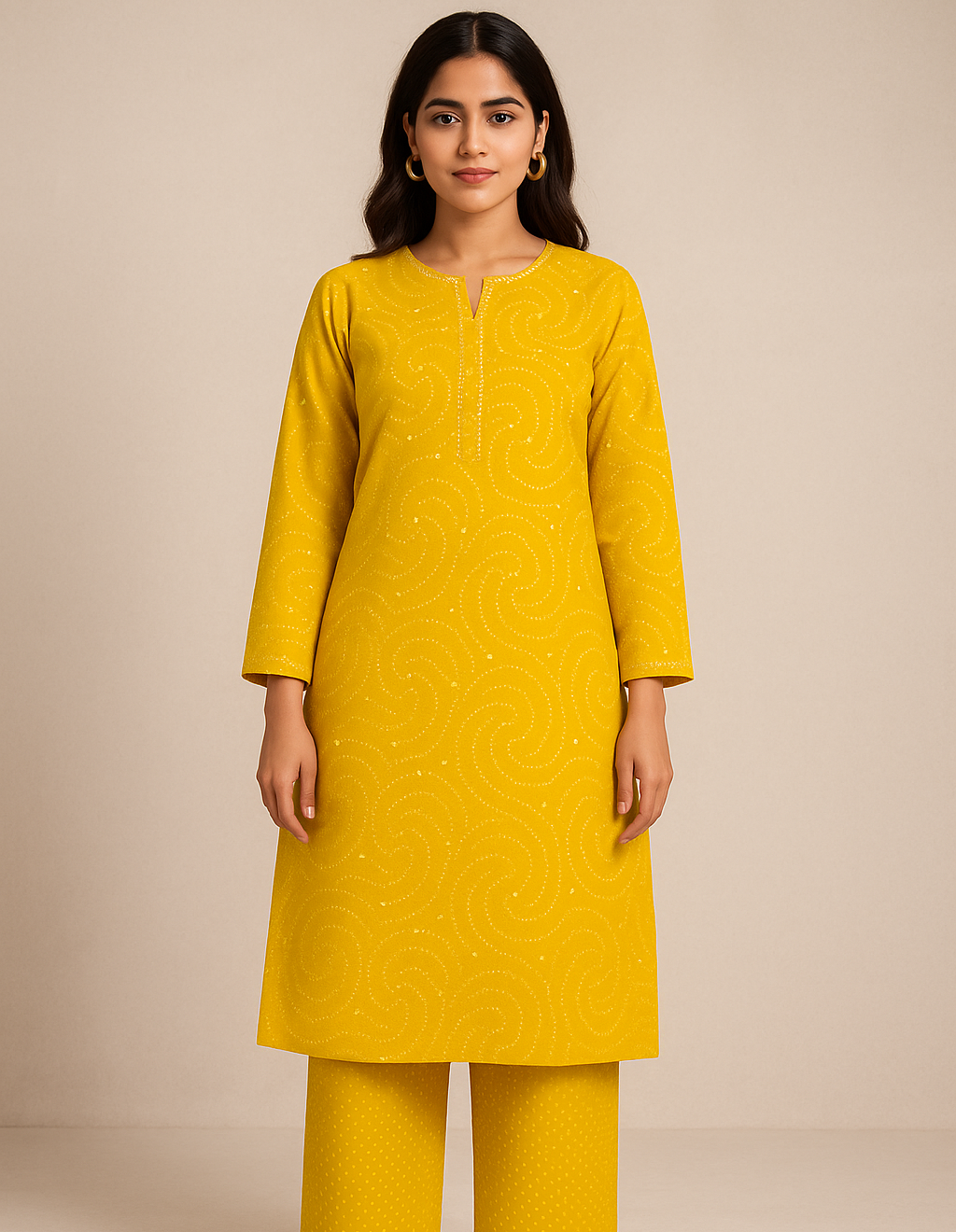 Yellow Circles Unstitched - UF14