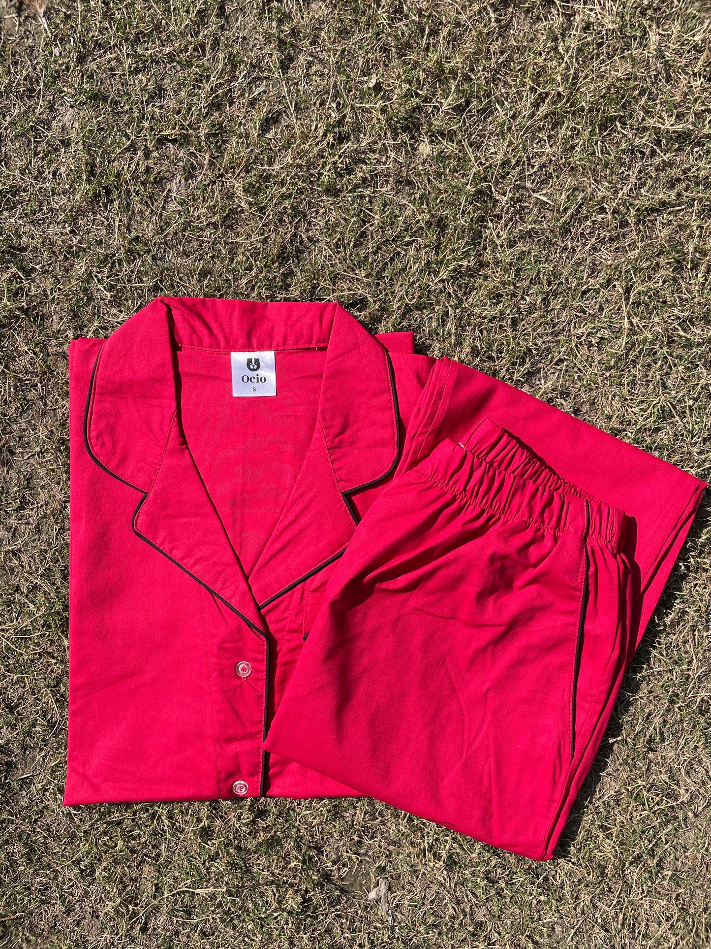 Half Sleeves Plain Red - HPJ115
